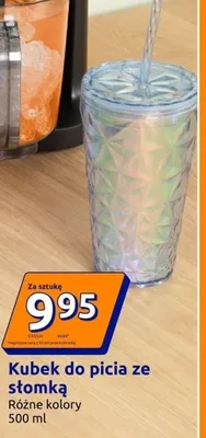 Kubek do picia ze słomką różne kolory promocja w Action