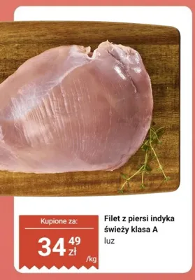 Filet z piersi indyka świeży klasa A luz promocja w Dino
