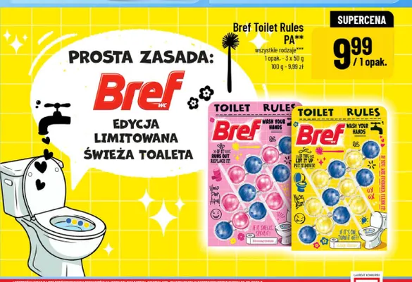 Zawieszka do WC Toilet Rules PA Bref 3-pak promocja w POLOmarket