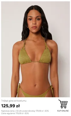 Góra od kostiumu kąpielowego trójkąt Calzedonia promocja w Calzedonia