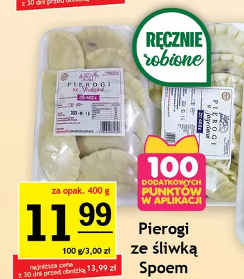 Pierogi ze śliwką Społem promocja w Gram Market