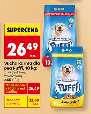 Sucha karma dla psa z kurczakiem promocja w Biedronka