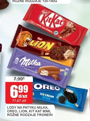 Lody na patyku Milka Froneri promocja w Bingo