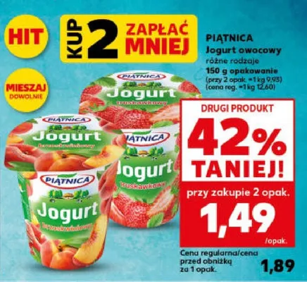Jogurt owocowy różne rodzaje promocja w Kaufland