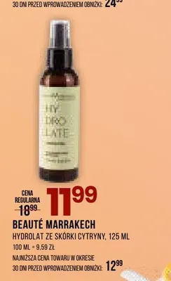 Hydrolat ze skórki cytryny BEAUTÉ MARRAKECH promocja w Drogerie Natura