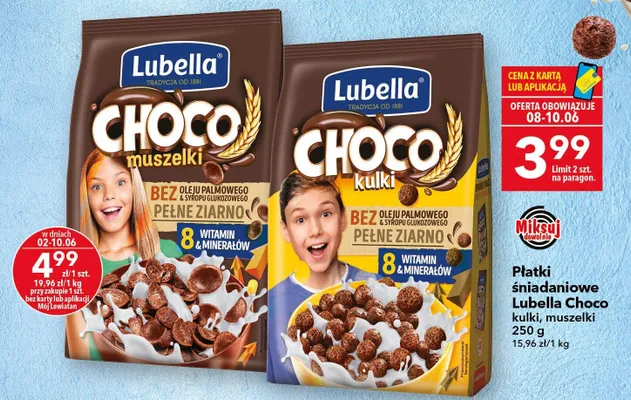 Płatki śniadaniowe Lubella Choco promocja w LEWIATAN