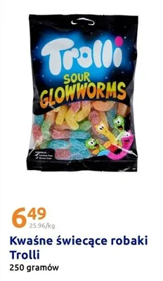Kwaśne świecące robaki Trolli promocja w Action