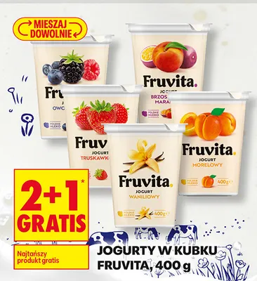 Jogurt w kubku truskawkowy Fruvita promocja w Biedronka