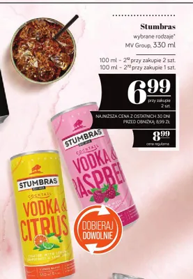 Stumbras vodka & citrus 330ml promocja w POLOmarket