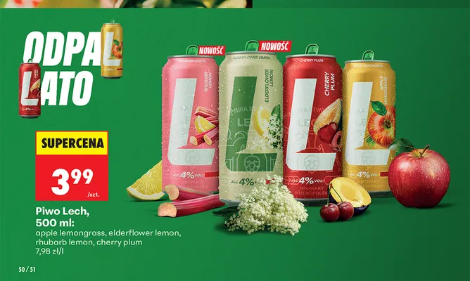 Piwo Lech Rhubarb Lemon promocja w Biedronka