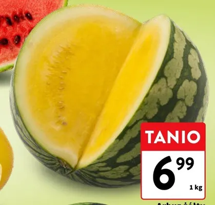 Arbuz żółty luz promocja w Intermarche