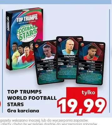 Gra karciana Top Trumps World Football Stars promocja w Kaufland