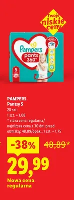 Pieluchy pantsy 5 promocja w Lidl