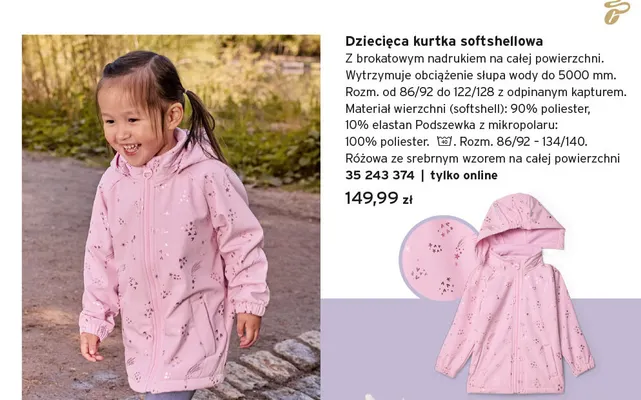 Dziecięca kurtka softshellowa promocja w Tchibo