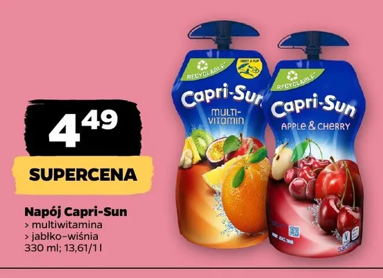 Napój owocowy jabłko-wiśnia promocja w Netto