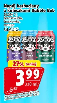 Napój herbaciany różne smaki Bubble Bob promocja w Prim Market
