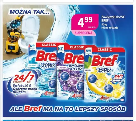 Zawieszka do WC Bref Power Aktiv Ocean promocja w Drogerie Polskie