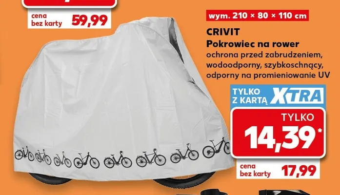 Pokrowiec na rower Crivit promocja w Kaufland
