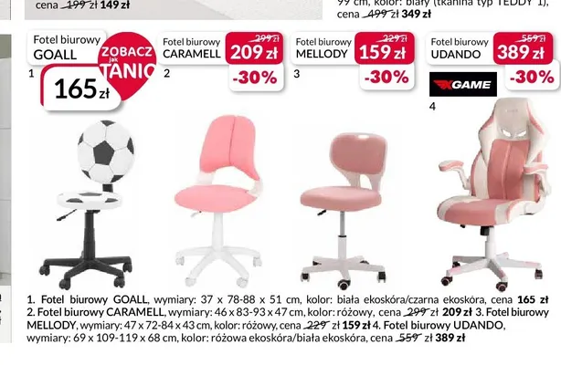 Fotel biurowy Agata Goall promocja w Salony Agata