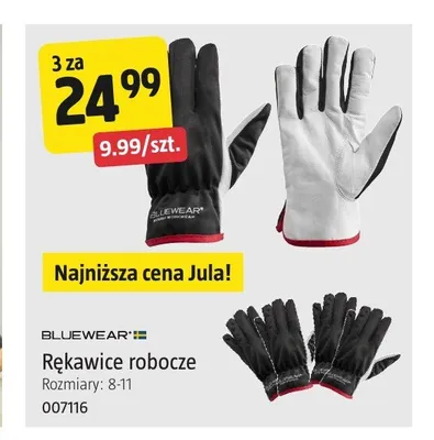 Rękawice robocze Bluewear 3-pak promocja w Jula
