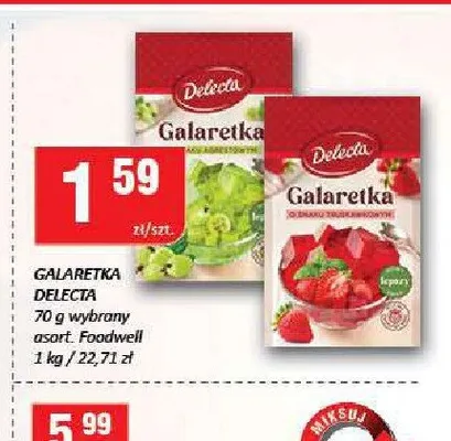 Galaretka Delecta promocja w Chorten