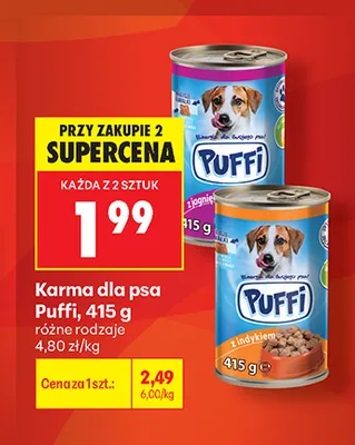 Karma dla psa Puffi promocja w Biedronka