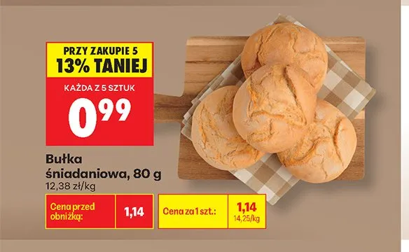 Bułka śniadaniowa promocja w Biedronka