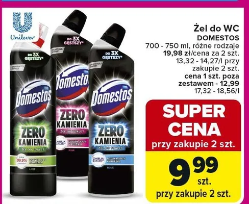 Żel do WC DOMESTOS różne rodzaje promocja w Carrefour Market