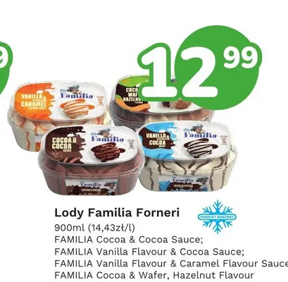 Lody Familia Forneri Cocoa & Wafer promocja w Limonka