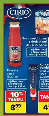 Passata Rustica Cirio promocja w Carrefour