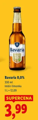 Piwo Bavaria 0,0% imbir-limonka promocja w Lidl