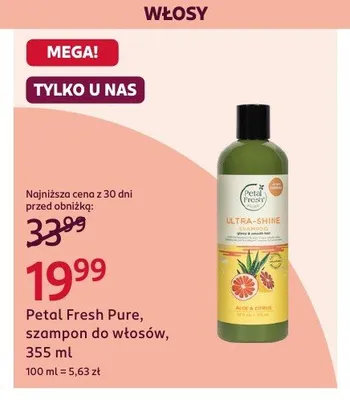 Szampon do włosów Petal Fresh Pure Ultra-Shine promocja w Rossmann