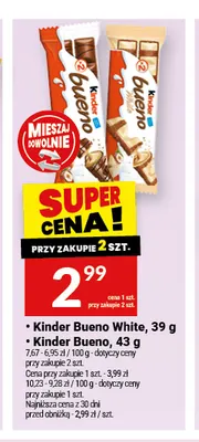 Baton Kinder Bueno White promocja w Twój Market