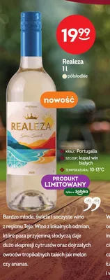 Wino białe półsłodkie Realeza promocja w Żabka