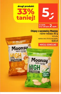 Chipsy z soczewicy pieczony kurczak Moonsy promocja w Dealz