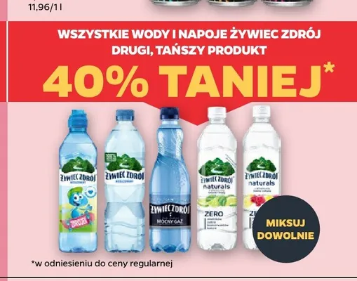 Woda gazowana Żywiec Zdrój Mocny Gaz promocja w Netto
