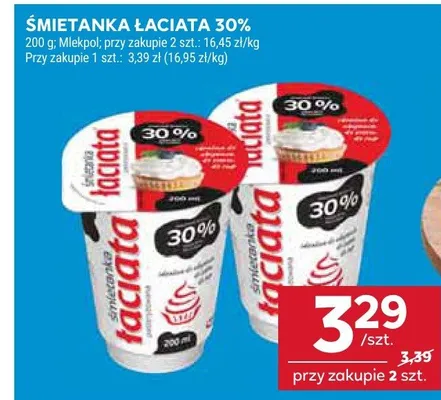 Śmietanka łaciata 30% promocja w Stokrotka