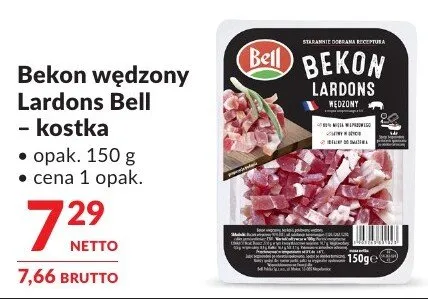 Bekon wędzony Lardons Bell - kostka promocja w Makro