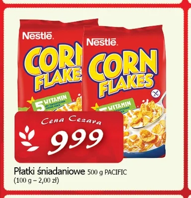 Płatki śniadaniowe Corn Flakes Nestlé promocja w CEZAR Delikatesy