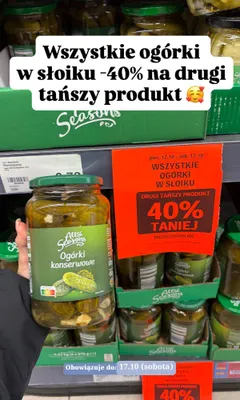 Ogórki konserwowe All Seasons promocja w Aldi