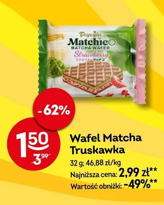 Wafel Matcha Truskawka Beyoglu Matchico promocja w Żabka