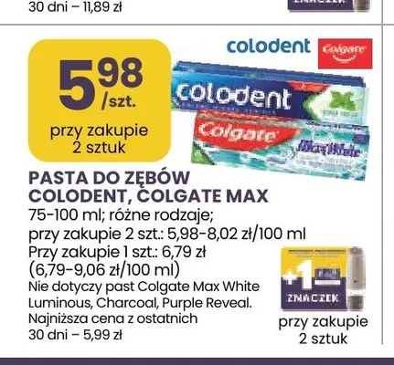 Pasta do zębów Colodent promocja w Stokrotka