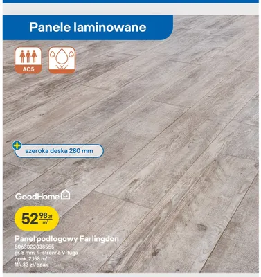 Panel podłogowy GoodHome Farlingdon 8 mm AC5 promocja w Castorama