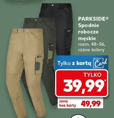 Spodnie robocze męskie różne kolory promocja w Kaufland