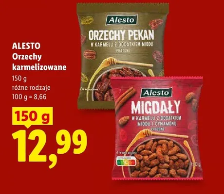 Orzechy pekan w karmelu Alesto promocja w Lidl