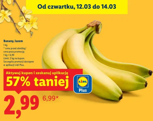 Banany, luzem promocja w Lidl