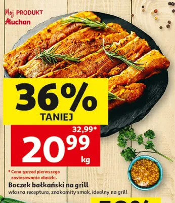 Boczek bałkański na grill promocja w Auchan