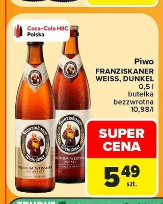 Piwo Franziskaner Weissbier promocja w Carrefour Market