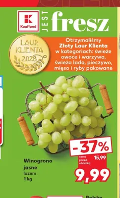 Winogrona jasne luzem promocja w Kaufland