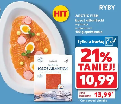 Łosoś atlantycki wędzony, w plastrach promocja w Kaufland